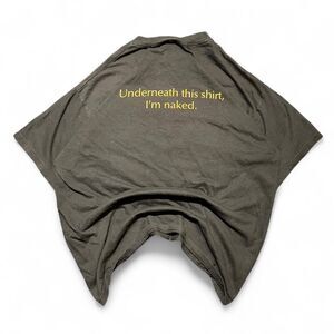 Vintage 90s Hanes Heavyweight Tee Sz L “Underneath This Shirt I’m Naked” Black